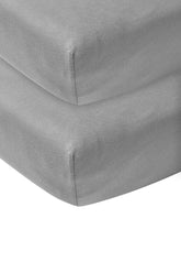 Meyco - Meyco Baby Fitted Sheet 2-Pack for Co-Sleeper - Uni Grey (50x90cm) - Mari Kali Stores Cyprus